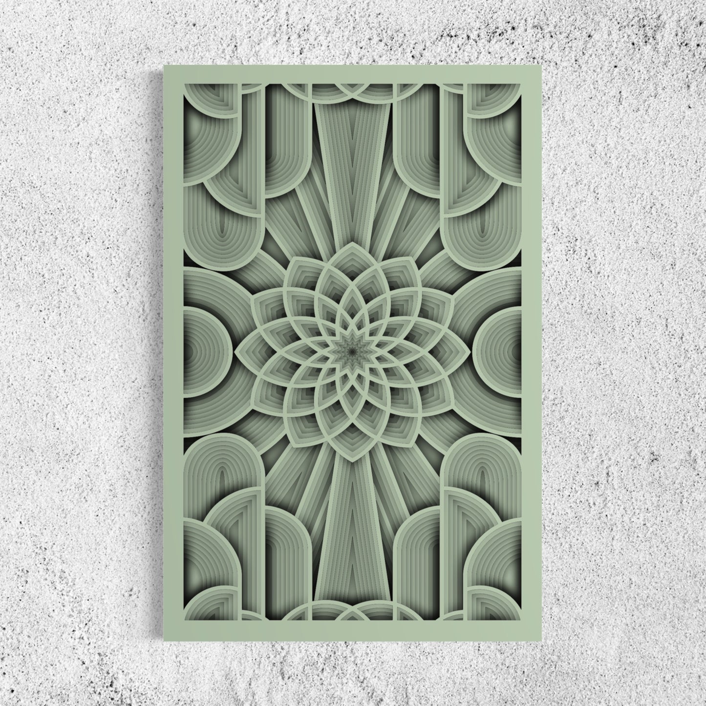 Flower of Life Wooden Wall Art | Color Clay Ash