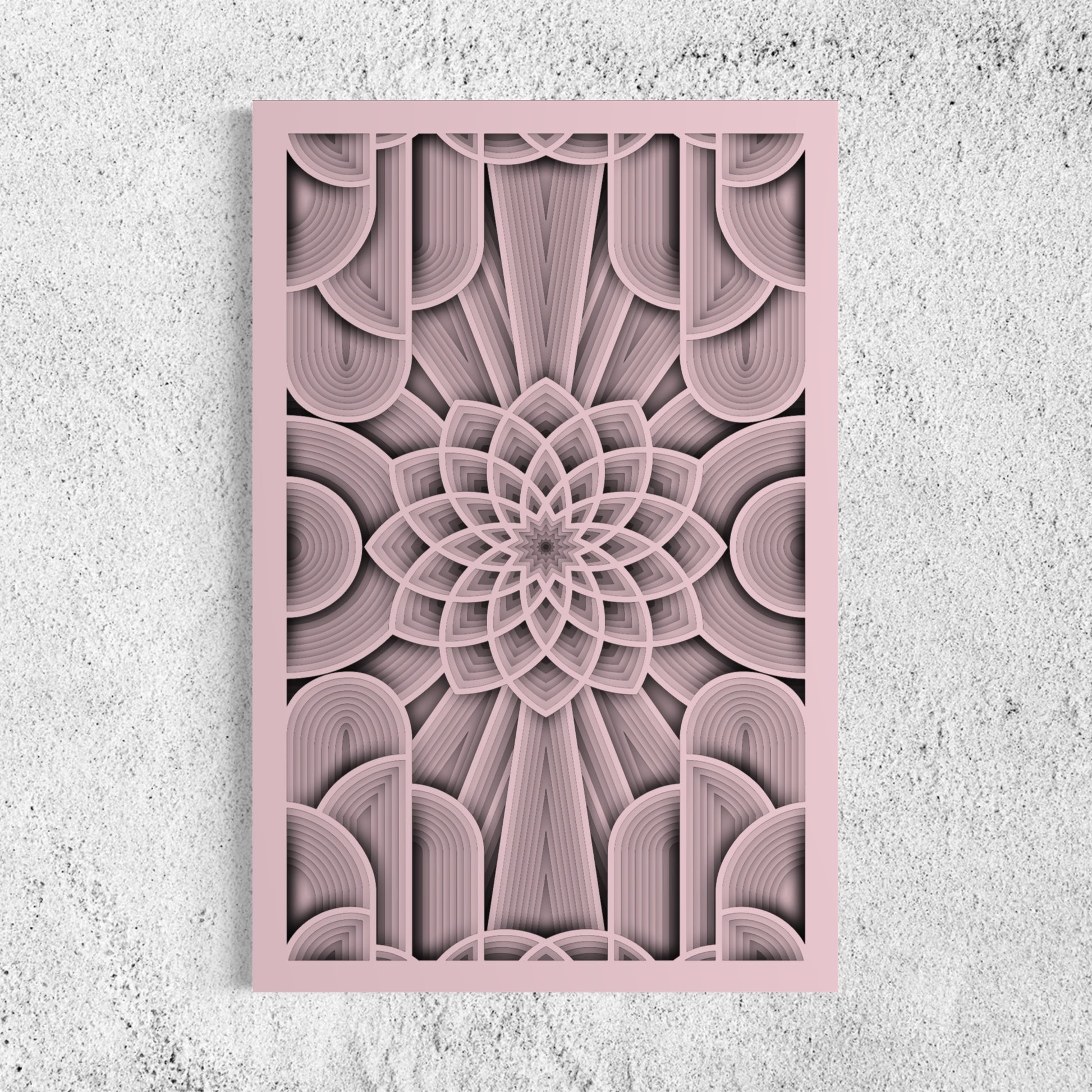 Flower of Life Wooden Wall Art | Color Oyster Pink