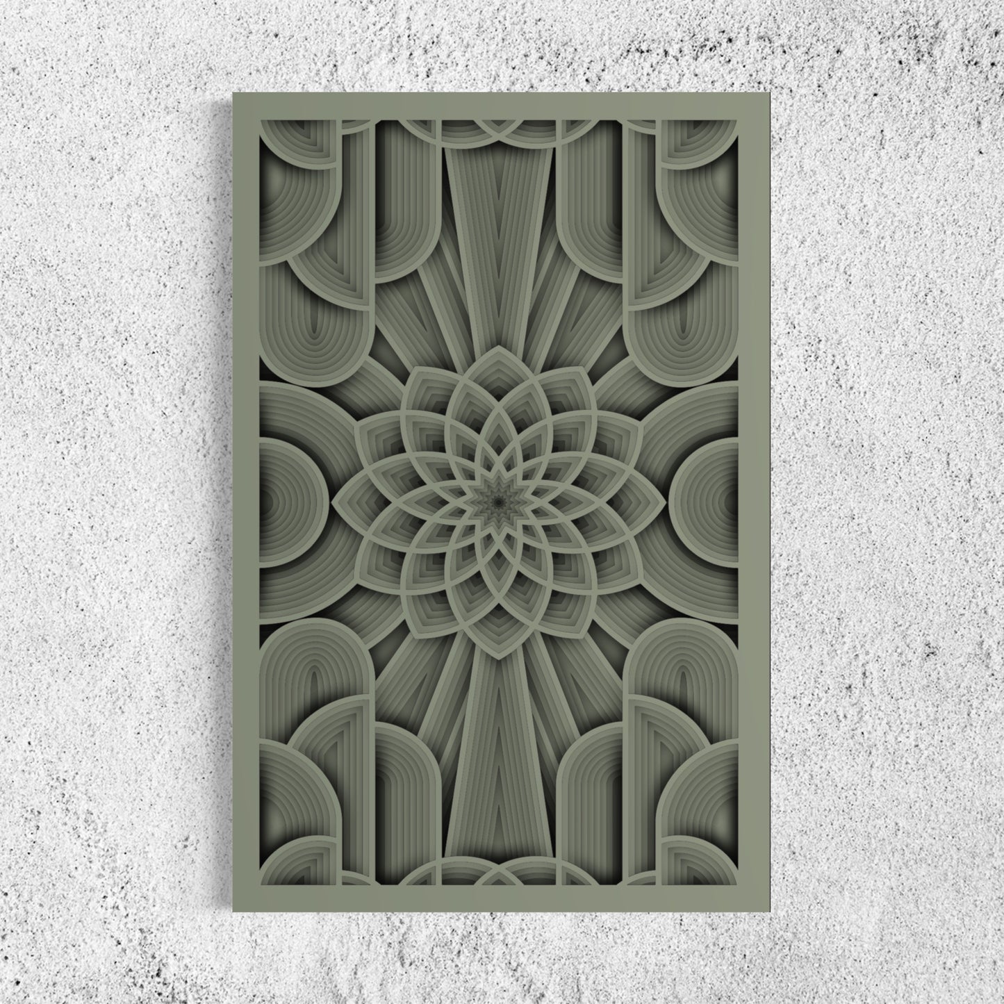Flower of Life Wooden Wall Art | Color Grey