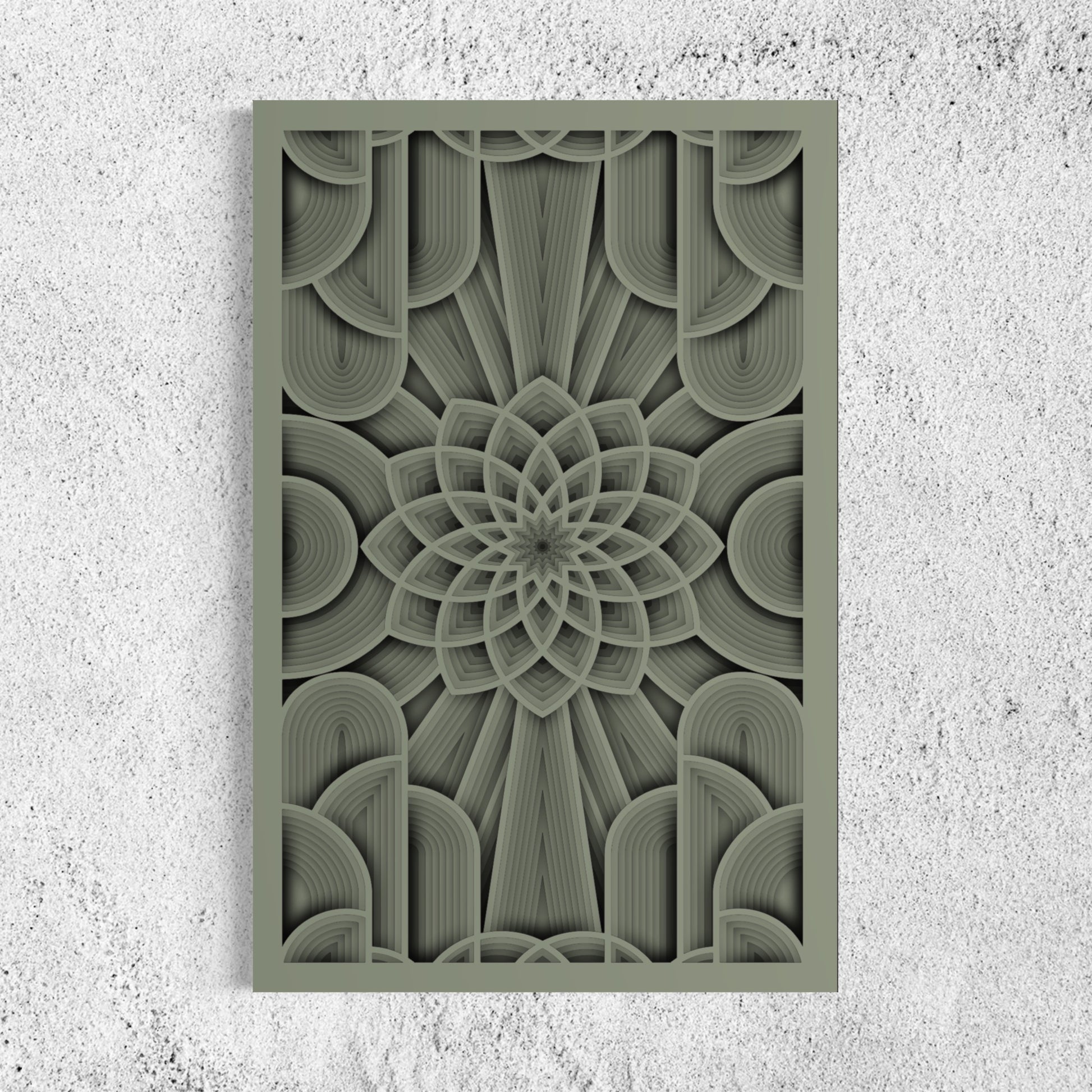 Flower of Life Wooden Wall Art | Color Grey