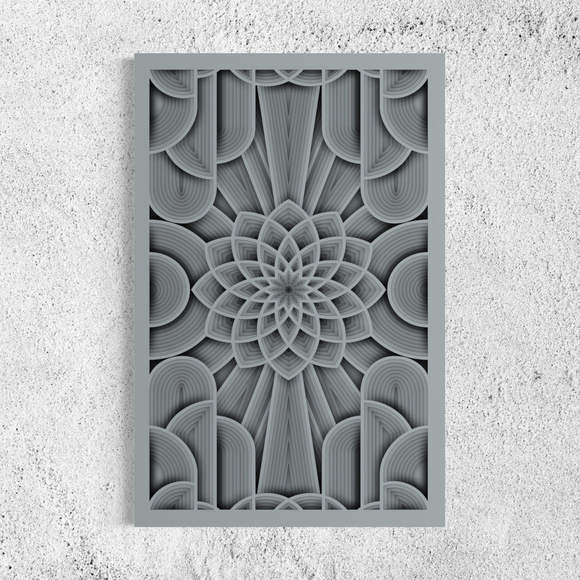 Flower of Life Wooden Wall Art | Color Hit Grey