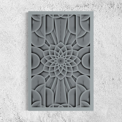 Flower of Life Wooden Wall Art | Color Hit Grey