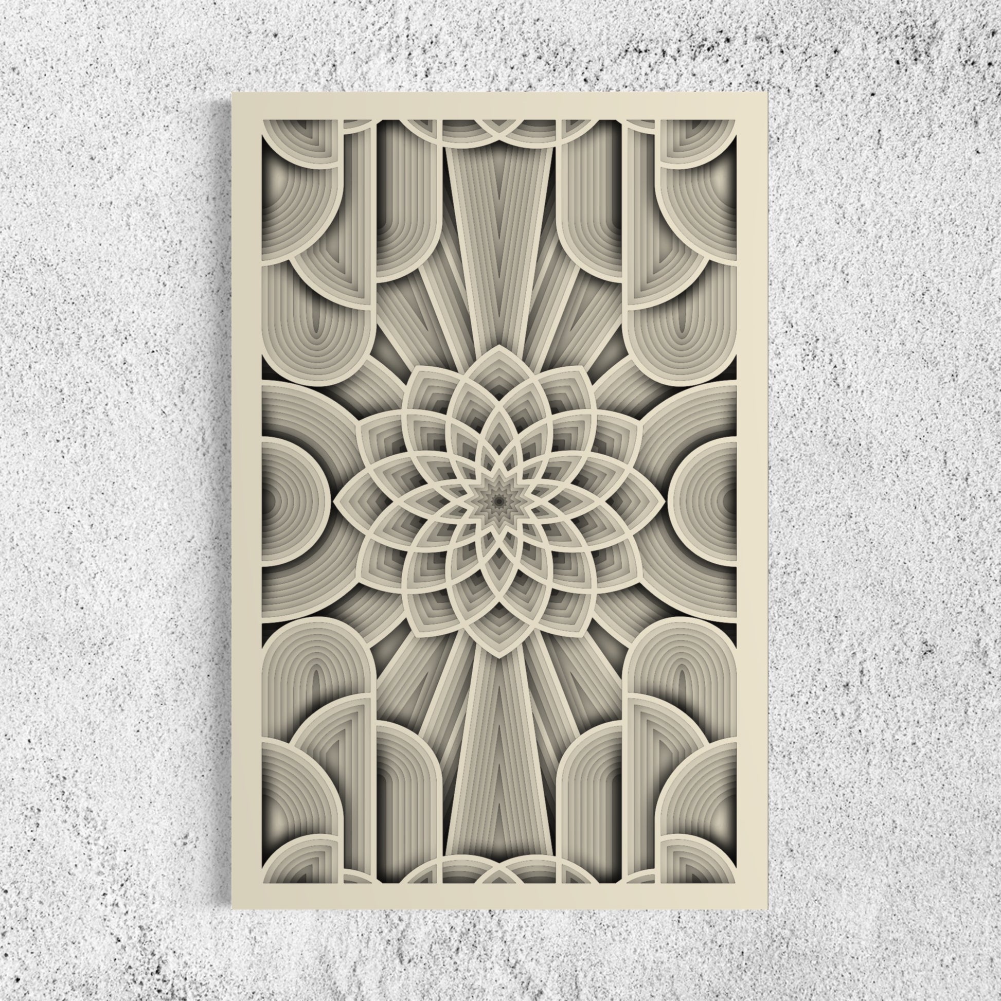 Flower of Life Wooden Wall Art | Color Pearl Bush