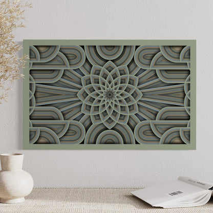 Flower of Life Wooden Wall Art | Color Green Spring Rain
