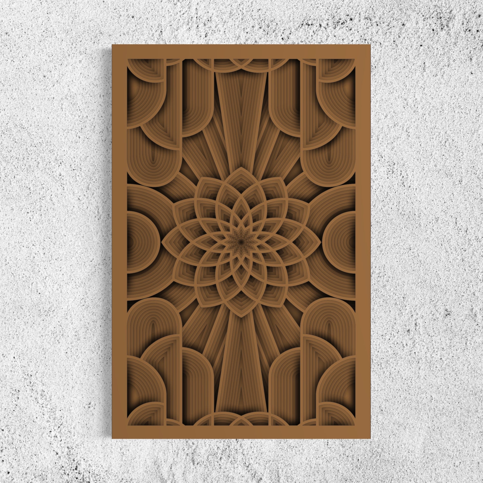 Flower of Life Wooden Wall Art | Color Dull Brown