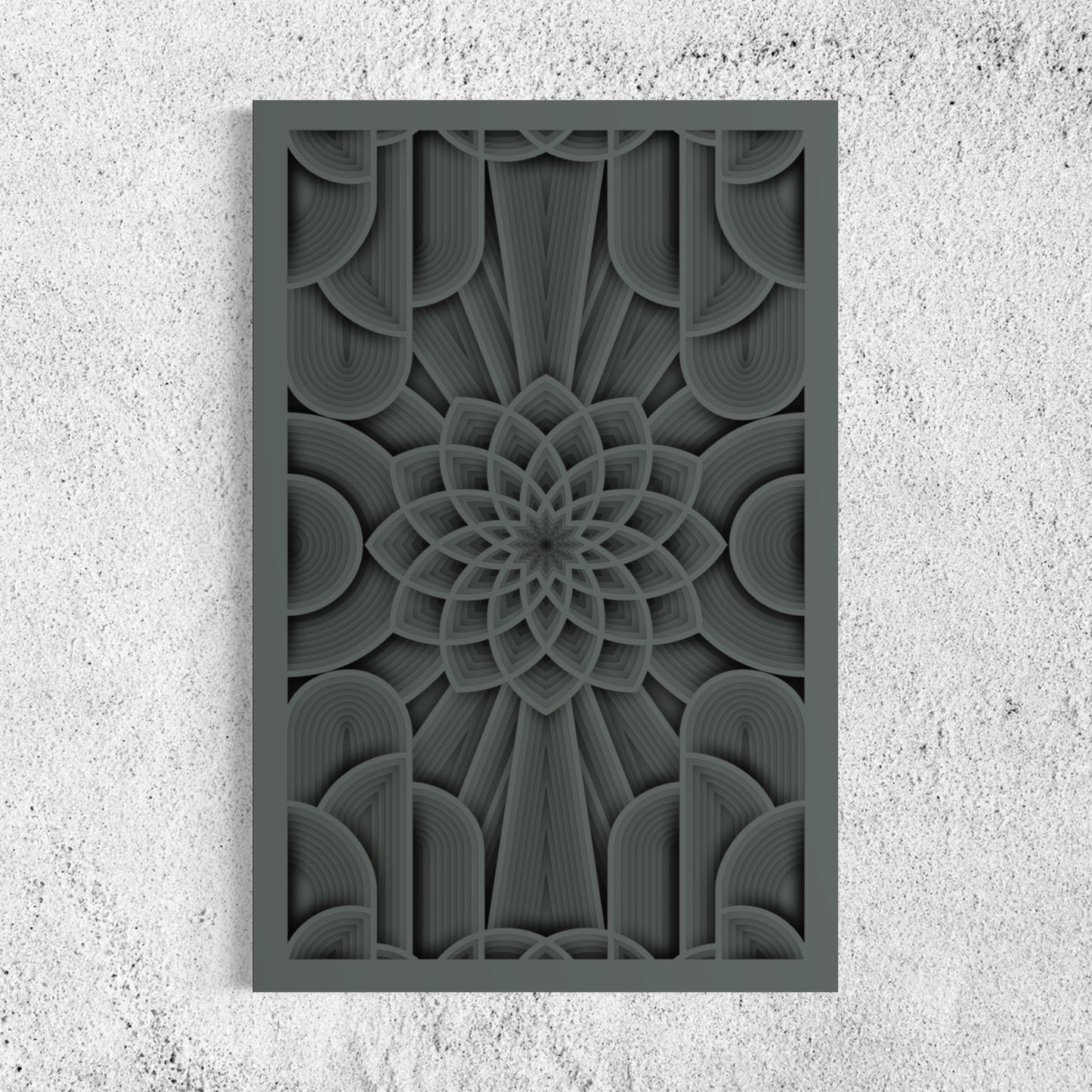 Flower of Life Wooden Wall Art | Color Mid Grey