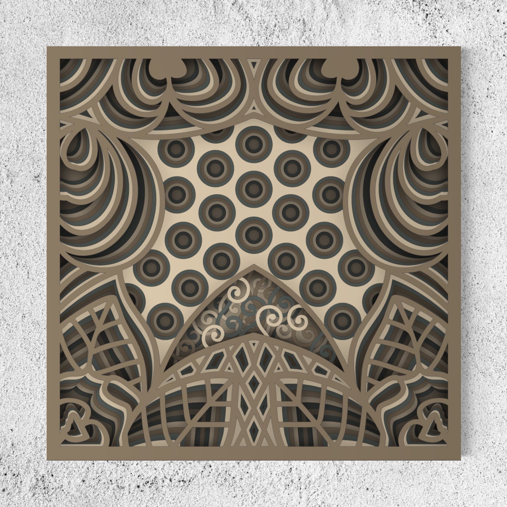 Ace of Spade Wooden Wall Art | 15 x 15 Inch | Color Pastel Brown, Vanilla and Black Eel