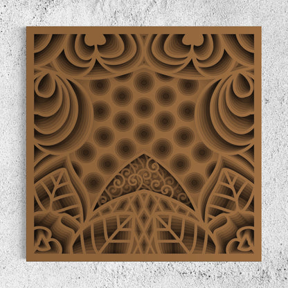 Ace of Spade Wooden Wall Art | 15 x 15 Inch | Color Brownish