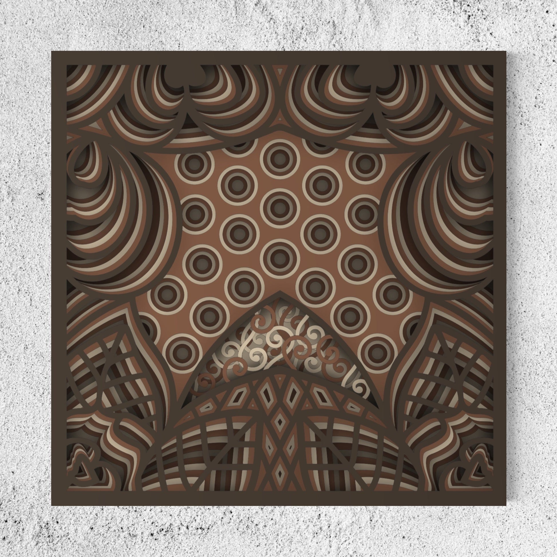 Ace of Spade Wooden Wall Art | 15 x 15 Inch | Color Woody Brown, Tobacco Brown, Judge Grey