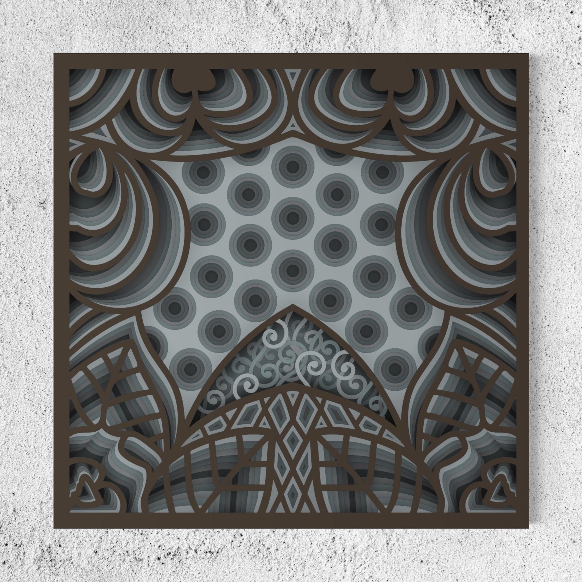 Ace of Spade Wooden Wall Art | 15 x 15 Inch | Color Woody Brown, Cool Grey and Dark Grey