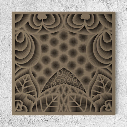 Ace of Spade Wooden Wall Art | 15 x 15 Inch | Color Grey Brown