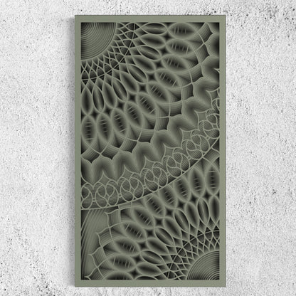 Bloom Wood Wall Art | Color Grey