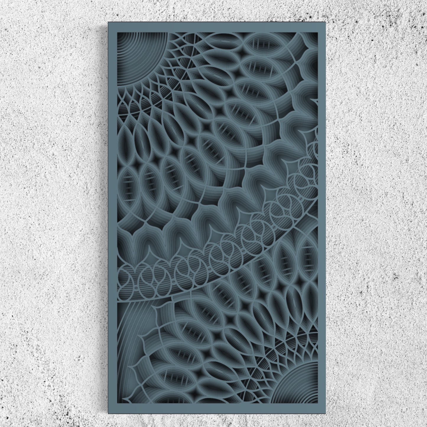 Bloom Wood Wall Art | Color Blue Grey