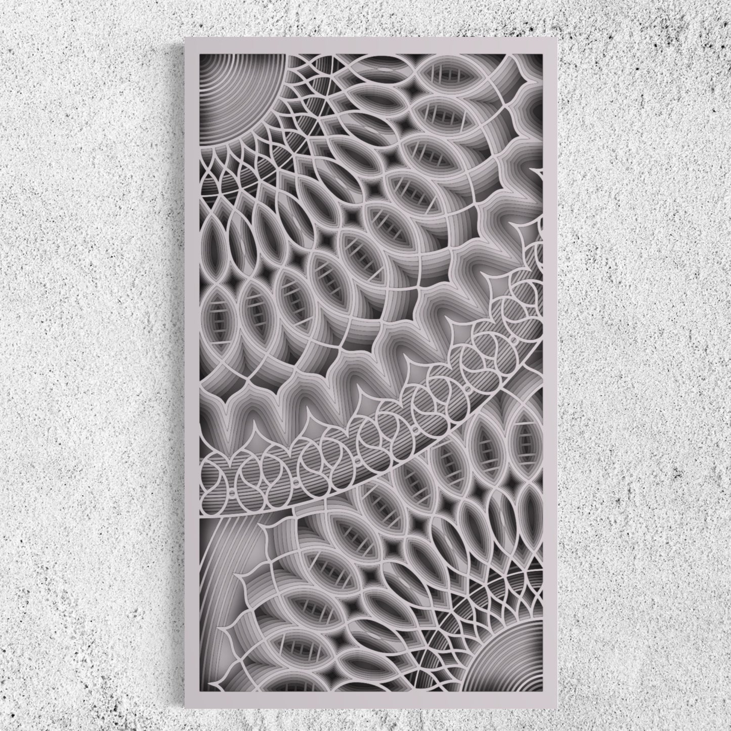 Bloom Wood Wall Art | Color Pastel Grey