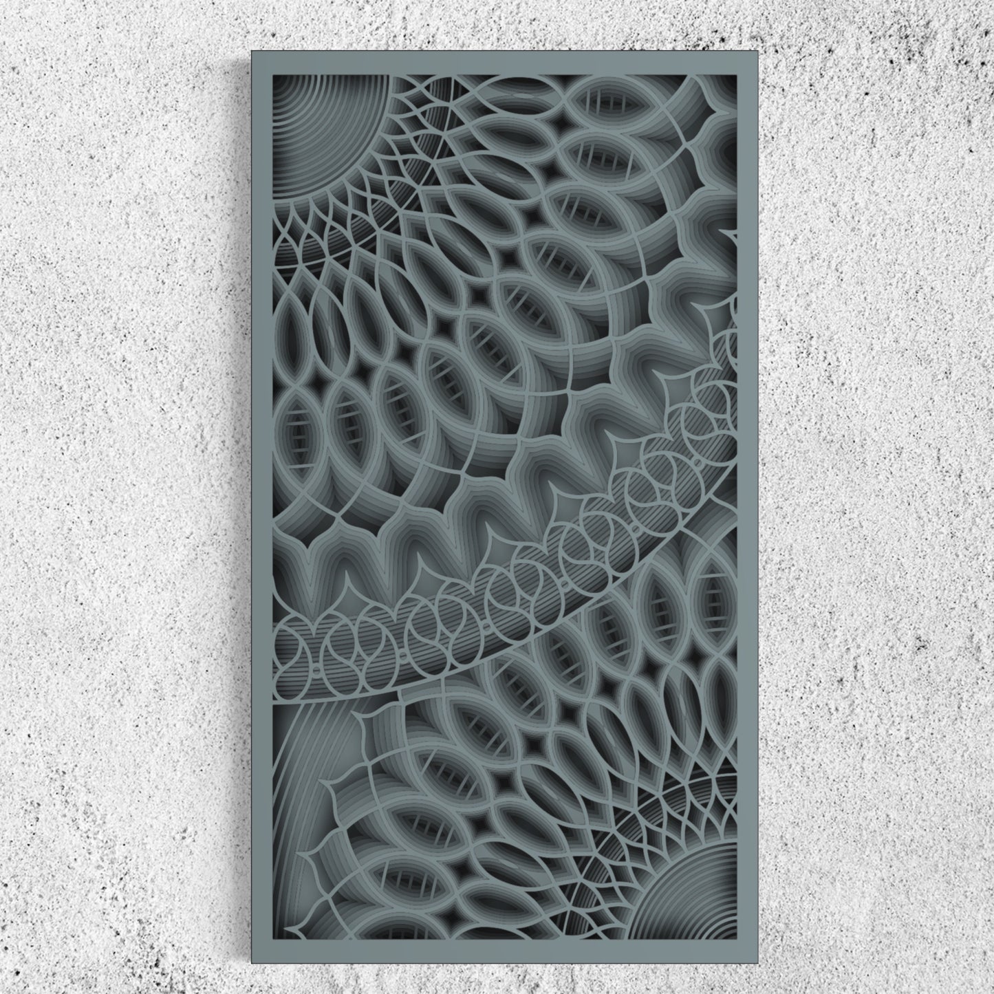 Bloom Wood Wall Art | Color Oslo Grey