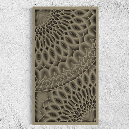 Bloom Wood Wall Art | Color Warm Grey