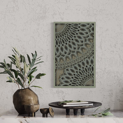 Bloom Wood Wall Art | Color Grey, Warm Grey, Oslo Grey