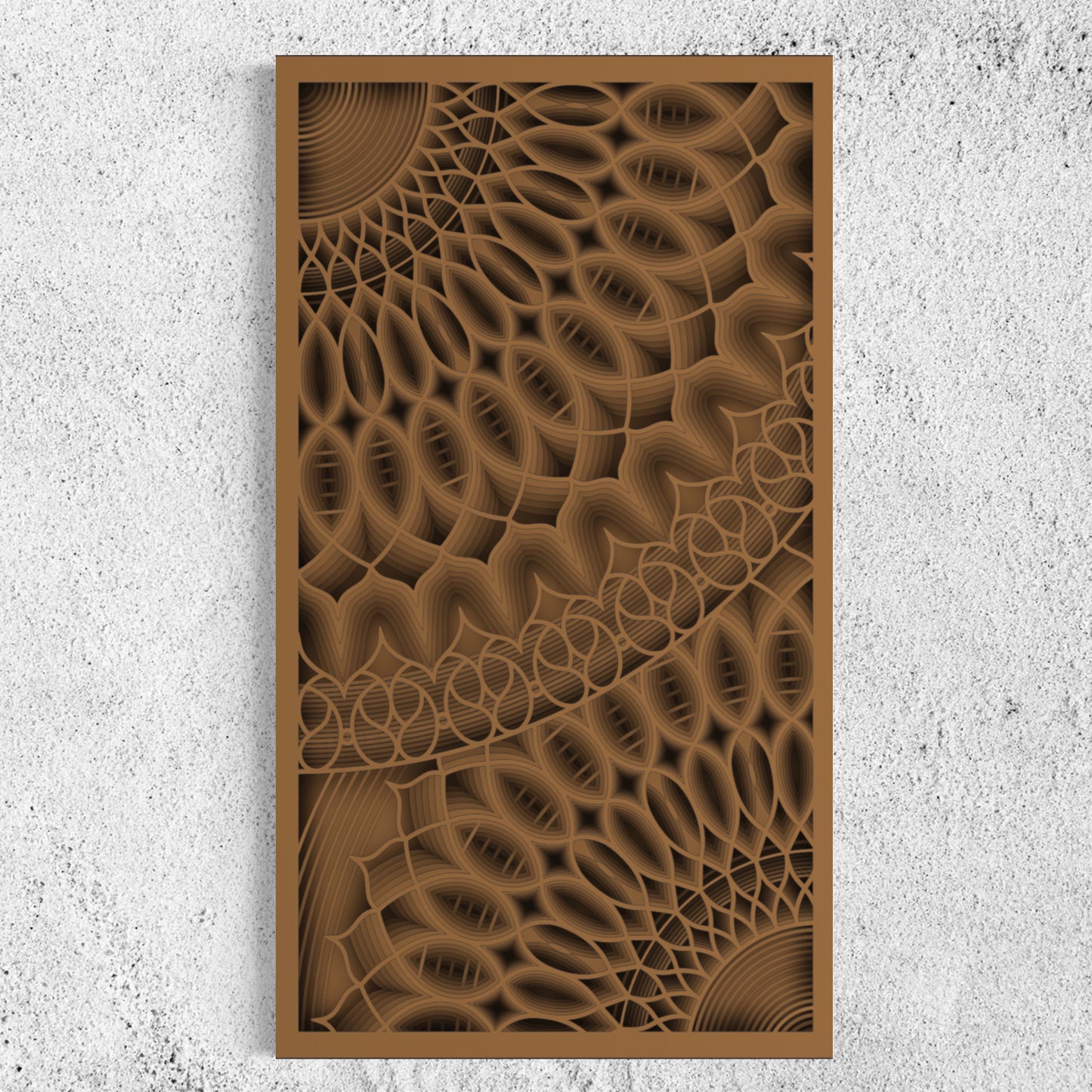 Bloom Wood Wall Art | Color Dull Brown