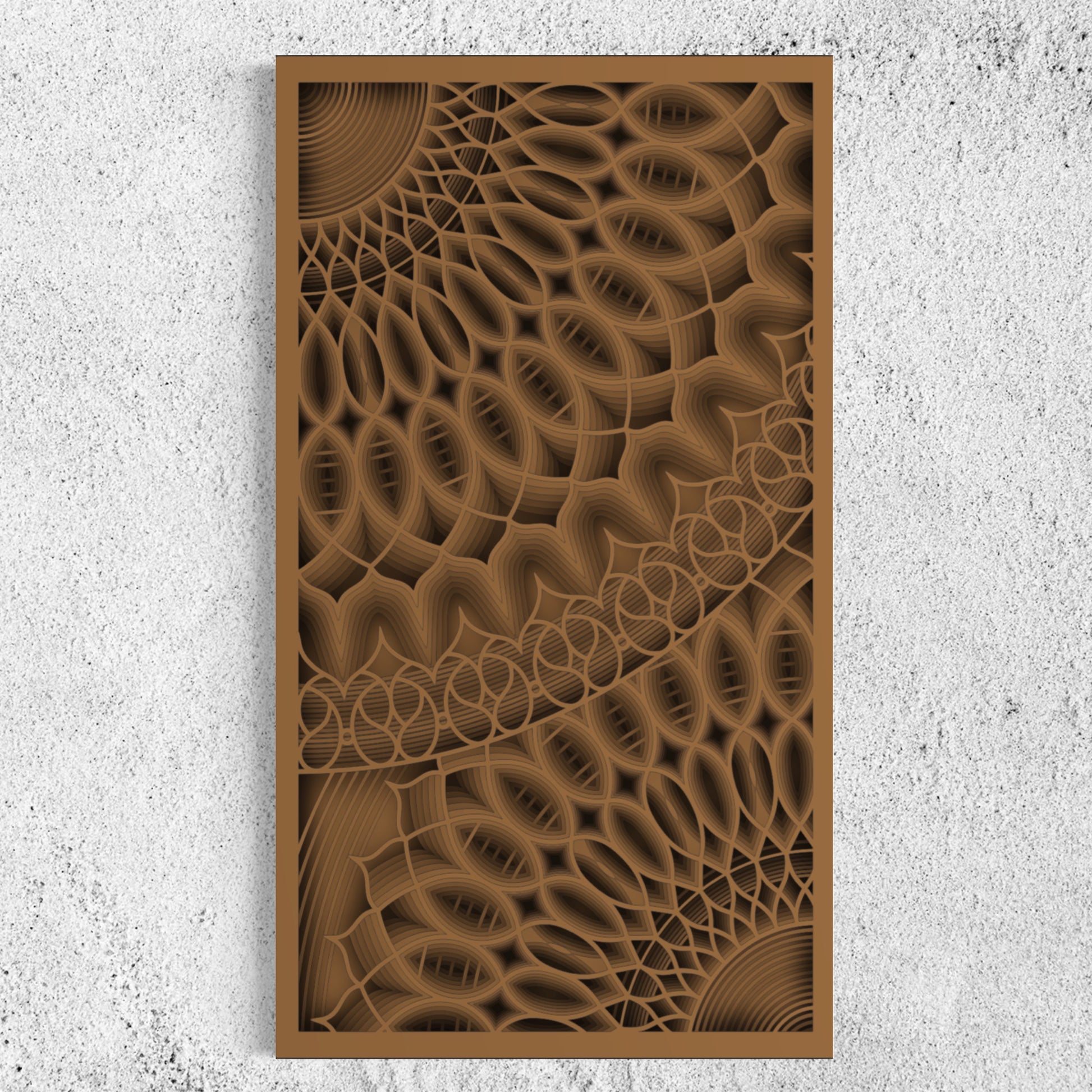 Bloom Wood Wall Art | Color Dull Brown