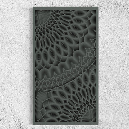 Bloom Wood Wall Art | Color Mid Grey