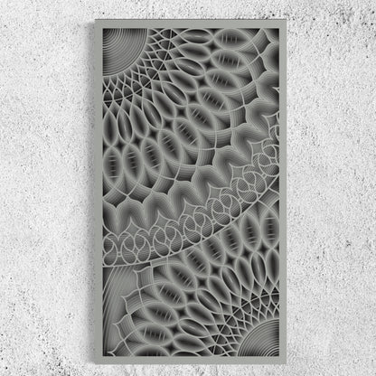 Bloom Wood Wall Art | Color Hit Grey