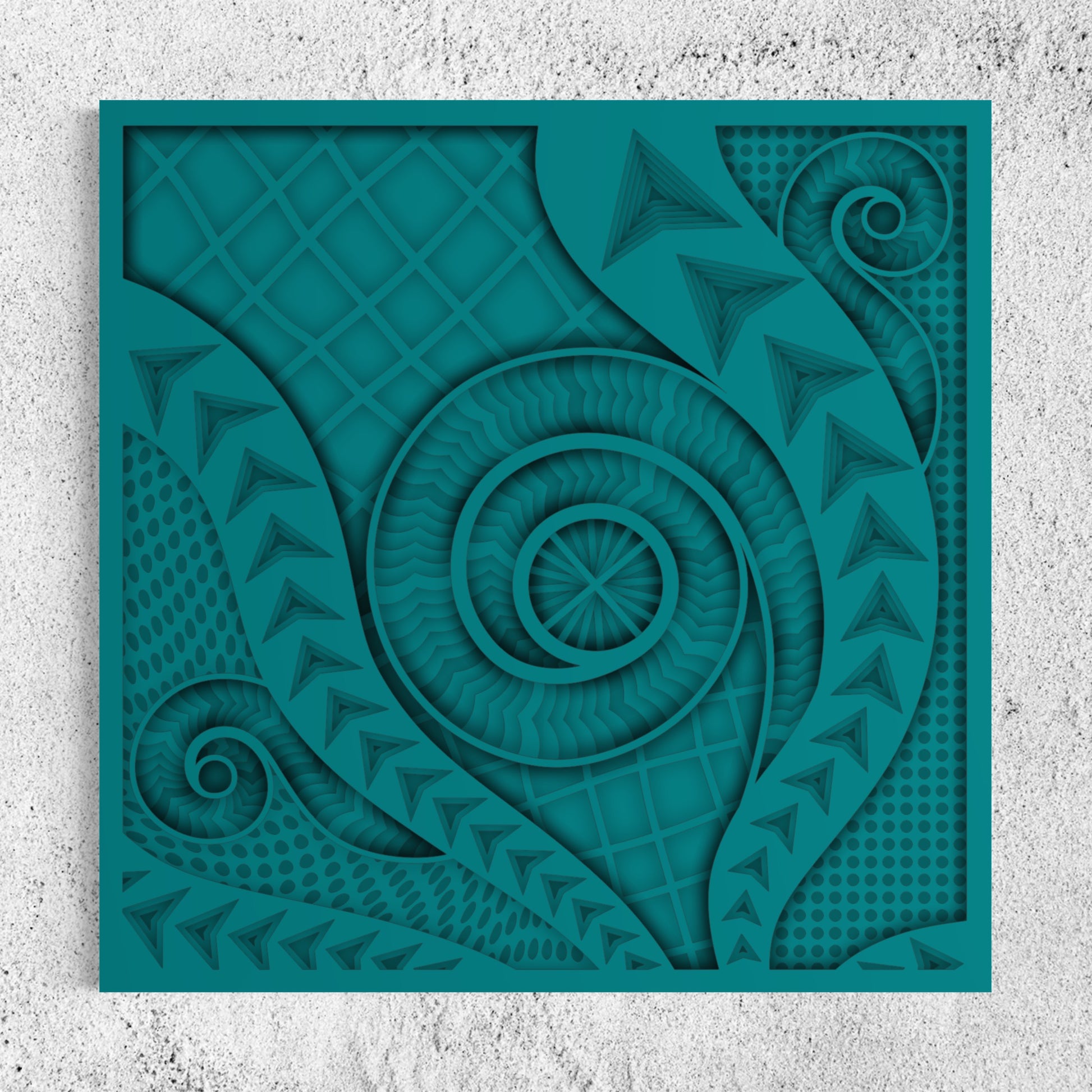 Chronicles Wood Wall Art | Color Deep Aqua