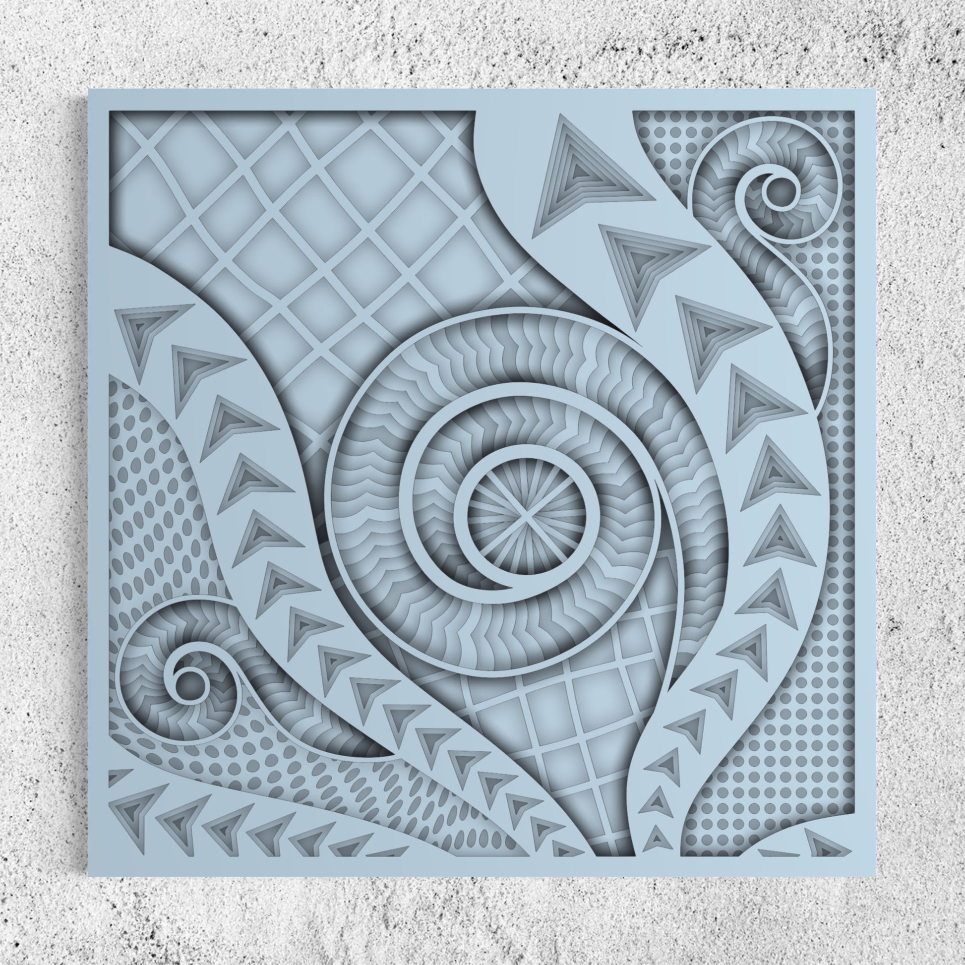 Chronicles Wood Wall Art | Color Blue Grey,Dark Blue Grey and Blue Grey