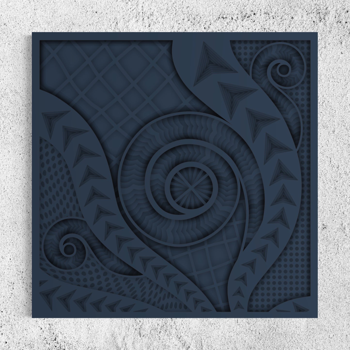 Chronicles Wood Wall Art | Color Dark Blue Grey