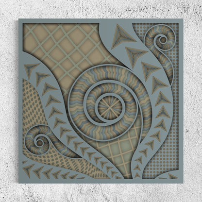 Chronicles Wood Wall Art | Color Blue Grey,Hit Grey and Dark Blue Grey