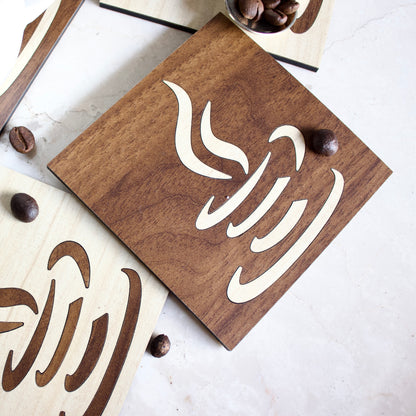 Inlay Coffee Coaster Set | Drink Coasters | Modern coasters | Handmade Coaster Set