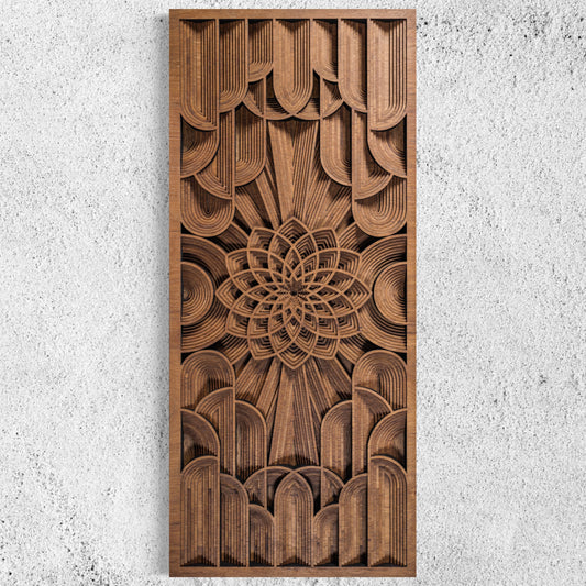 Flower of Life Mandala Wood Wall Art | Mahogany