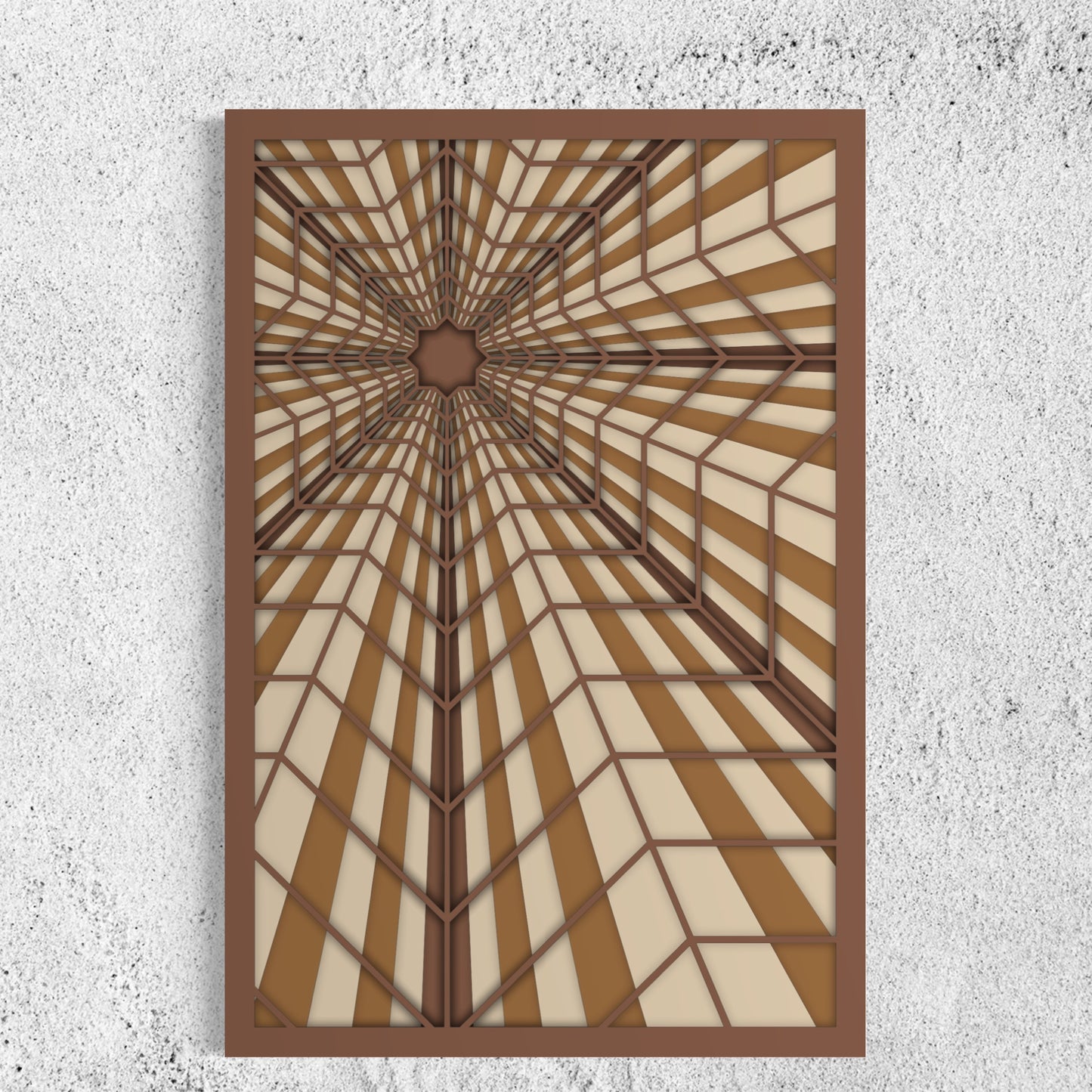 Perception Wood Wall Art | Color Dull Brown, Brown Bear And Coriander