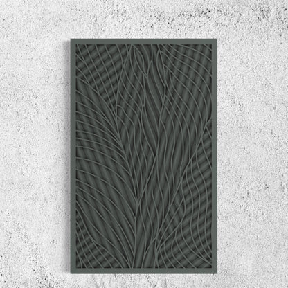Intersection Wood Wall Art | Color Mid Grey