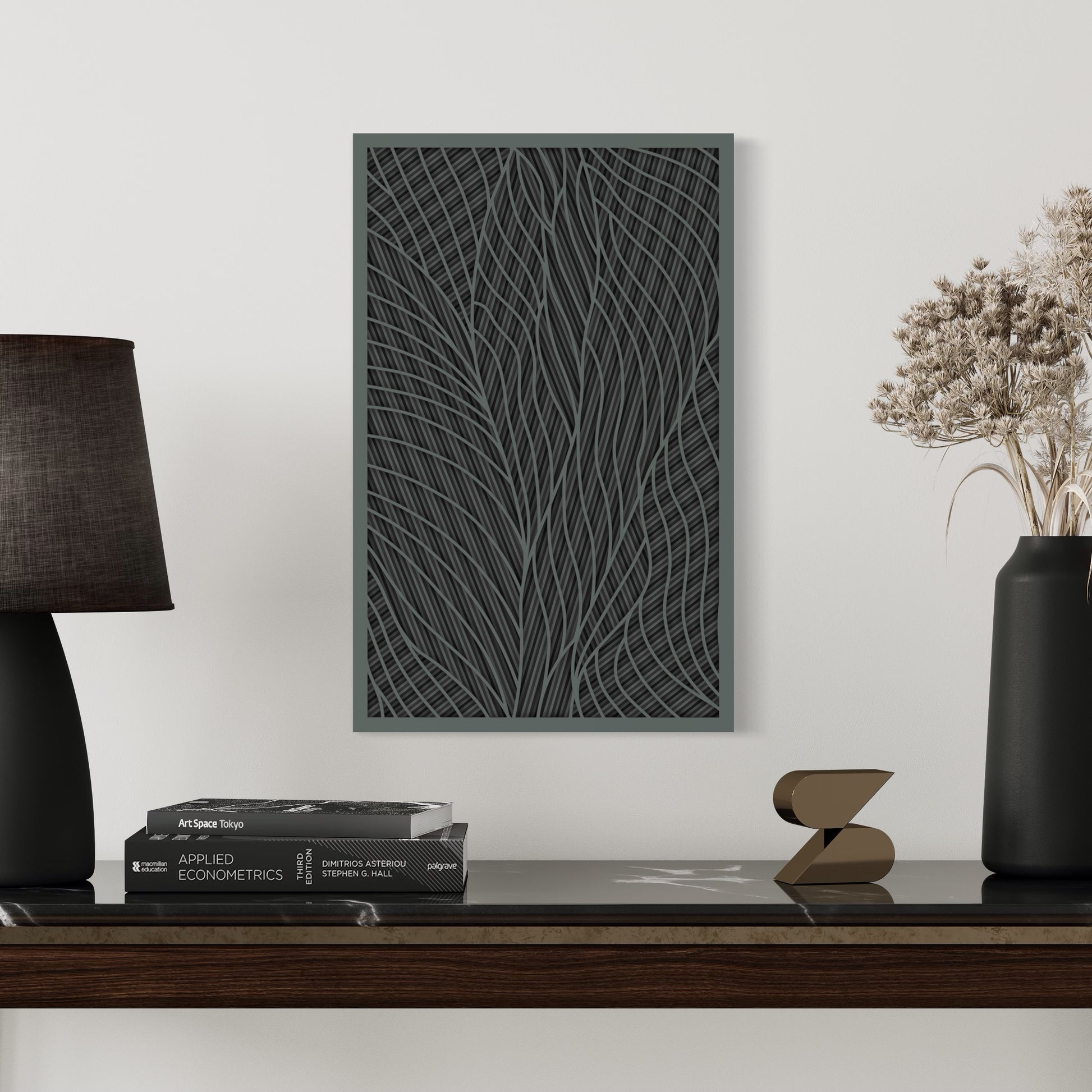 Intersection Wood Wall Art | Color Mid Grey And Charcoal