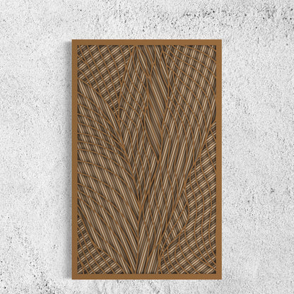 Intersection Wood Wall Art | Color Dull Brown And Coriander