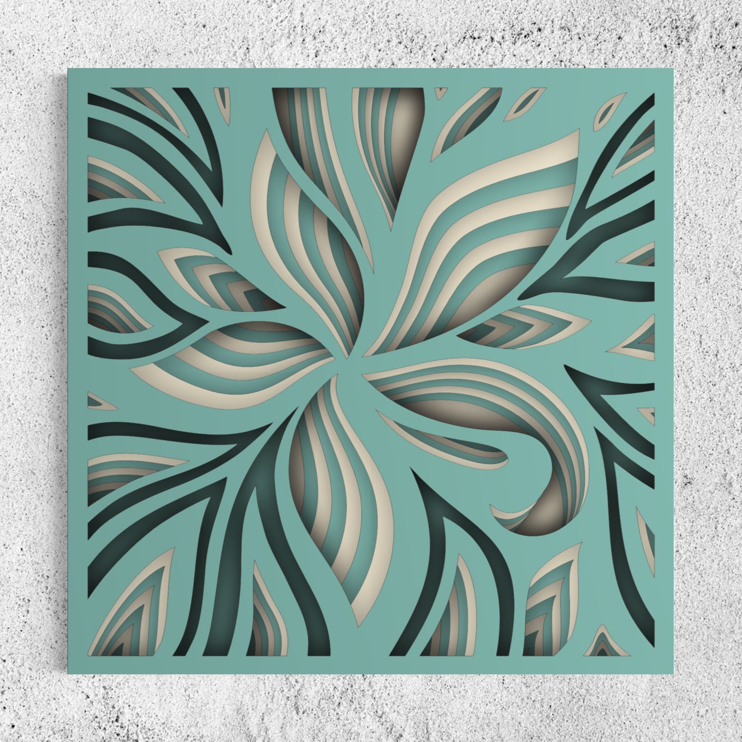 Lily Wooden Wall Art | 15 x 15 Inch | Color Neptune And Pearl Bush 