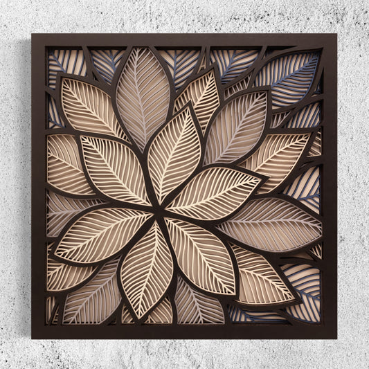 Lush Wood Wall Art | Color Woody Brown, Brown Bear, Dull Brown And Coriander