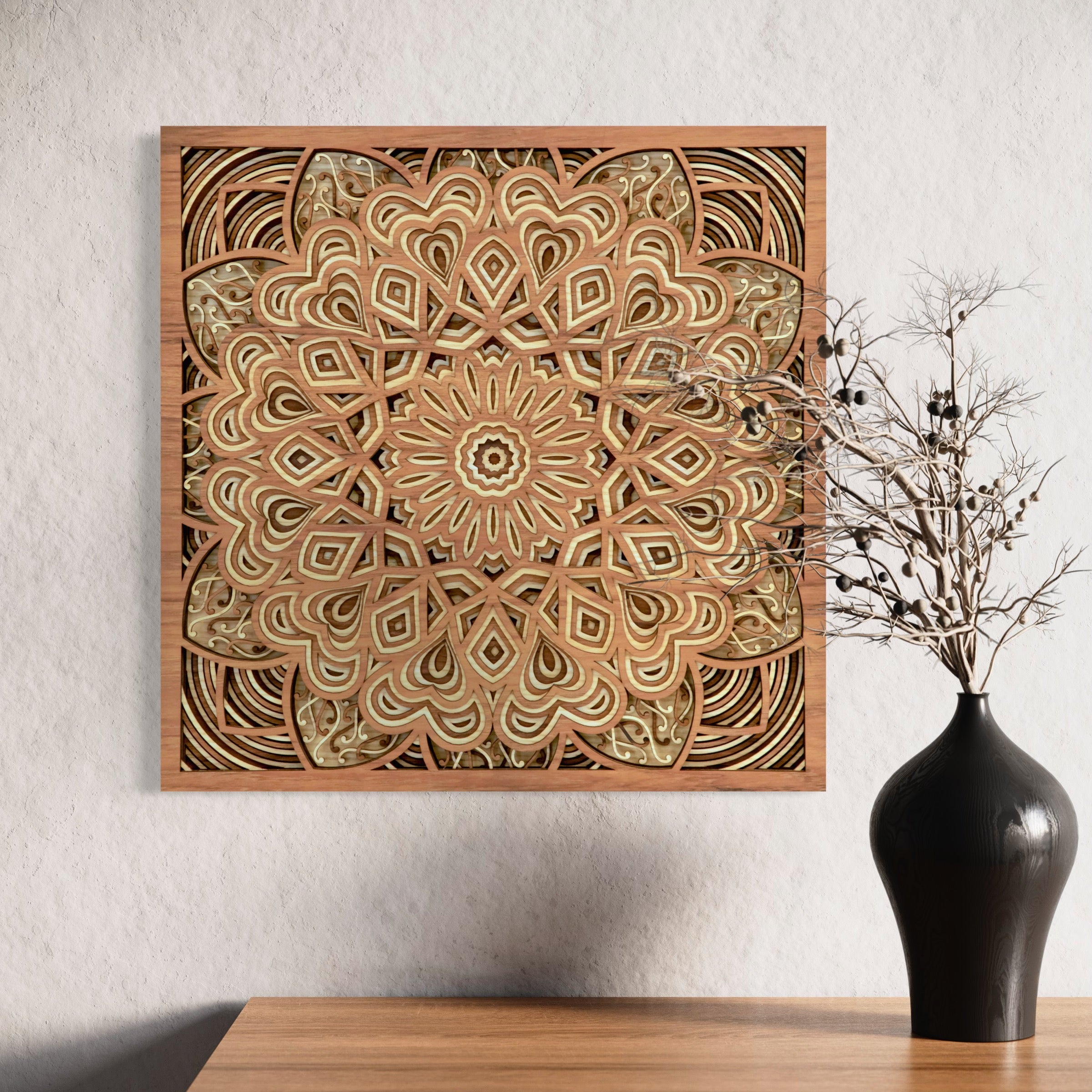 Astral Multi Layer Wooden Wall Art Stylixa