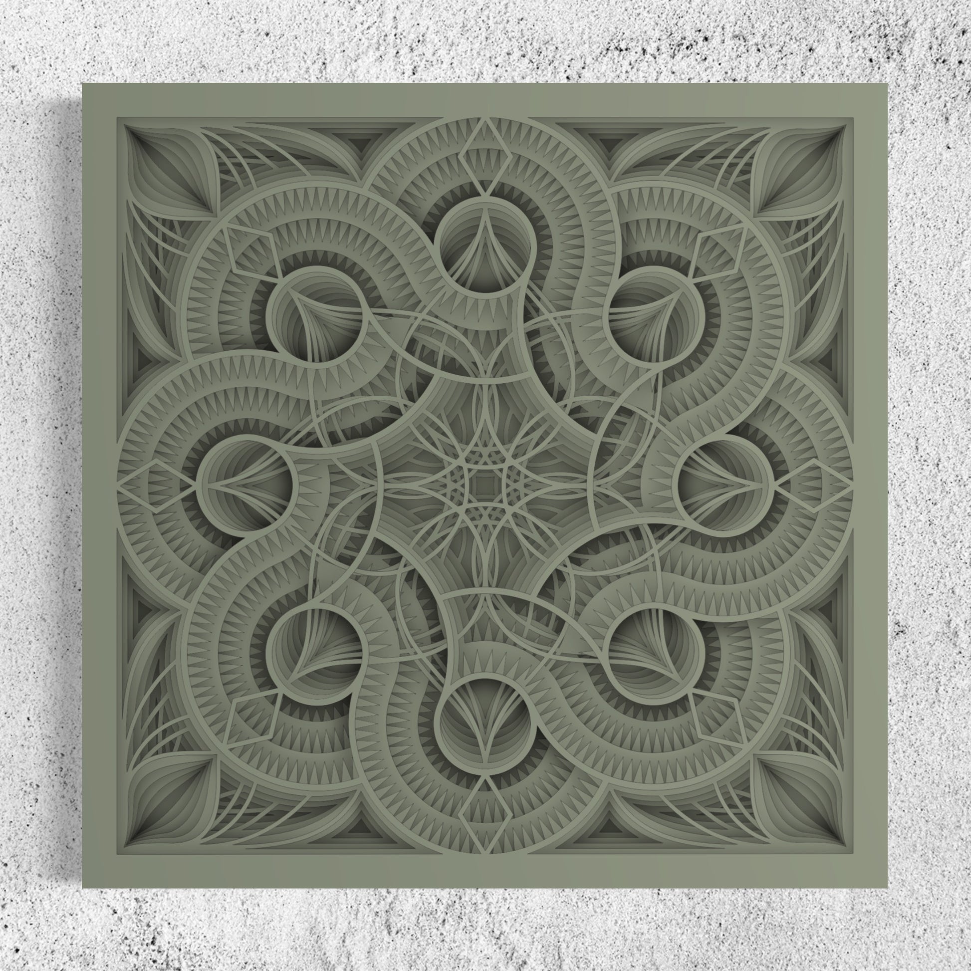 Mandala Wood Wall Art | Color Spanish Green