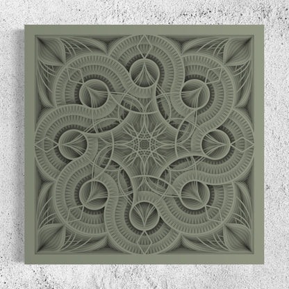 Mandala Wood Wall Art | Color Spanish Green