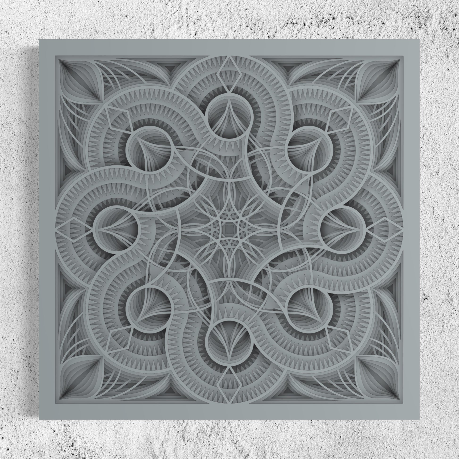 Mandala Wood Wall Art | Color Hit Grey