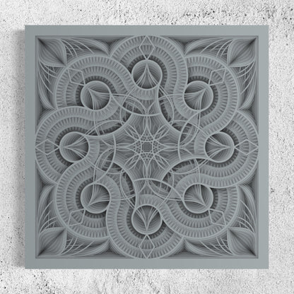 Mandala Wood Wall Art | Color Hit Grey