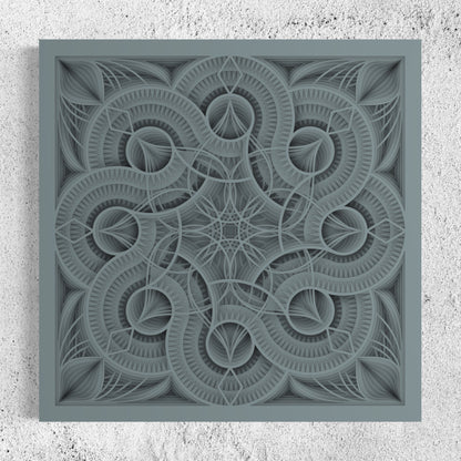 Mandala Wood Wall Art | Color Oslo Grey