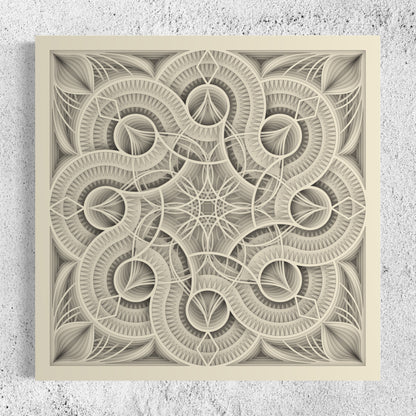 Mandala Wood Wall Art | Color Pearl Bush