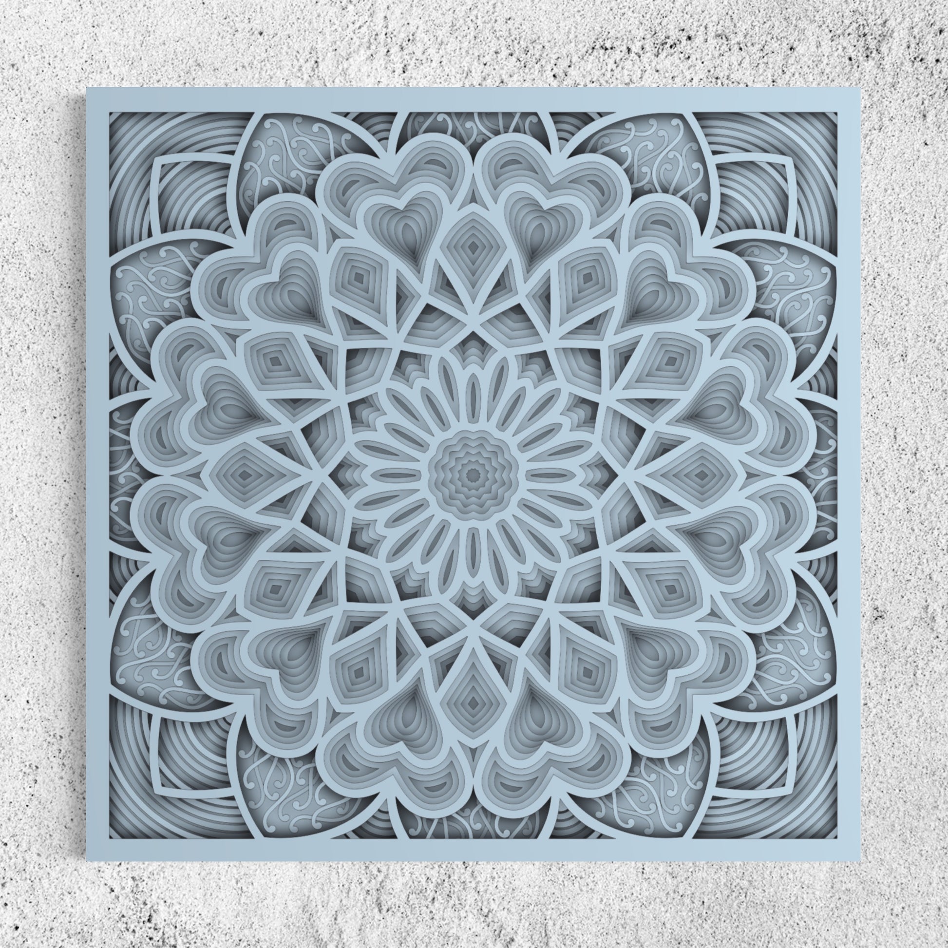 Astral Wooden Wall Art | Color Coral Blue
