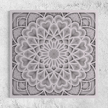 Astral Wooden Wall Art | Color Pastel Grey