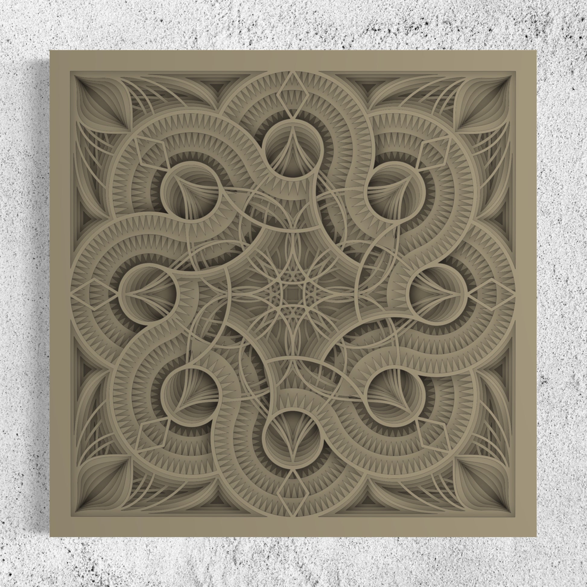 Mandala Wood Wall Art | Color Donkey Brown