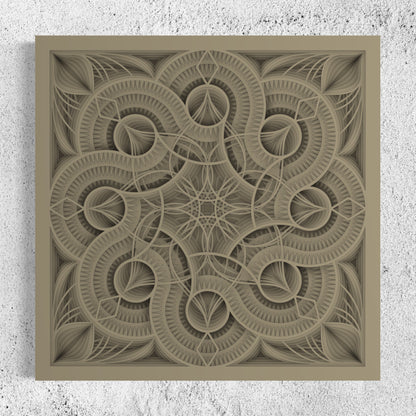 Mandala Wood Wall Art | Color Donkey Brown