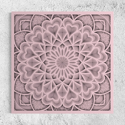 Astral Wooden Wall Art | Color Oyster Pink