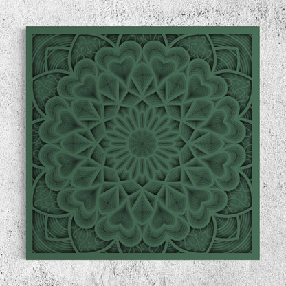 Astral Wooden Wall Art | Color Mineral Green